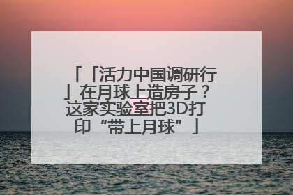 「活力中国调研行」在月球上造房子？这家实验室把3D打印“带上月球”