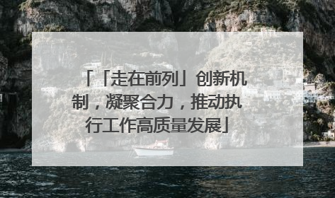 「走在前列」创新机制，凝聚合力，推动执行工作高质量发展