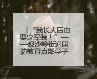 “我长大后也要穿军装！”——观沙岭街道国防教育点燃学子报国梦