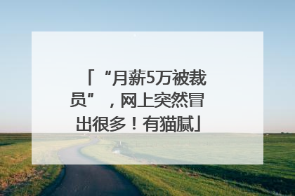 “月薪5万被裁员”，网上突然冒出很多！有猫腻