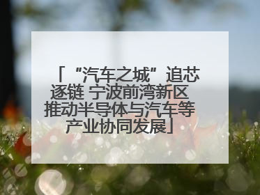 “汽车之城”追芯逐链 宁波前湾新区推动半导体与汽车等产业协同发展