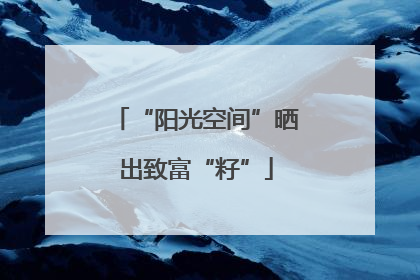 “阳光空间”晒出致富“籽”
