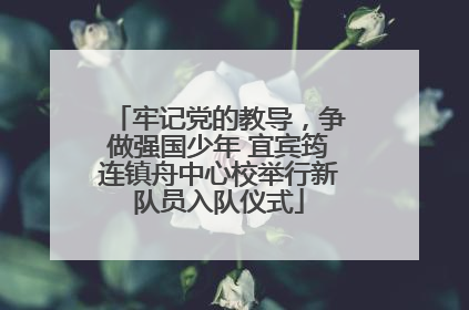 牢记党的教导，争做强国少年 宜宾筠连镇舟中心校举行新队员入队仪式