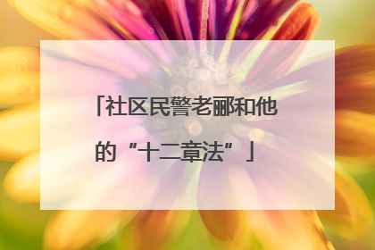 社区民警老郦和他的“十二章法”
