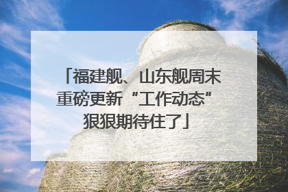 福建舰、山东舰周末重磅更新“工作动态” 狠狠期待住了