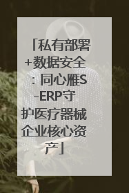 私有部署+数据安全：同心雁S-ERP守护医疗器械企业核心资产