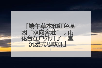 端午草木和红色基因“双向奔赴”，雨花台在户外开了一堂沉浸式思政课