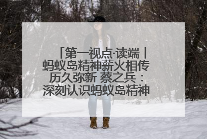 第一视点·读端丨蚂蚁岛精神薪火相传历久弥新 蔡之兵：深刻认识蚂蚁岛精神的“精气神”
