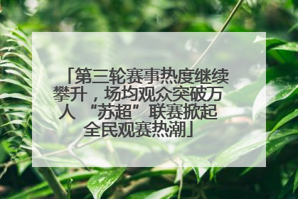 第三轮赛事热度继续攀升，场均观众突破万人 “苏超”联赛掀起全民观赛热潮