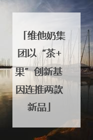维他奶集团以“茶+果”创新基因连推两款新品