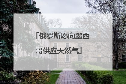 俄罗斯愿向墨西哥供应天然气