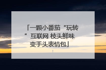 一颗小番茄“玩转”互联网 枝头鲜味变手头表情包