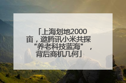 上海划地2000亩，邀腾讯小米共探“养老科技蓝海”，背后商机几何
