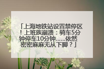 上海地铁站设置禁停区！上班族崩溃：骑车5分钟停车10分钟……依然密密麻麻无从下脚？