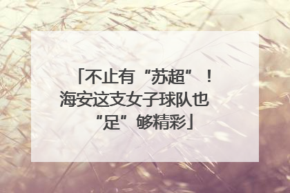 不止有“苏超”！海安这支女子球队也“足”够精彩