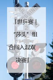 世乒赛｜“莎头”组合闯入混双决赛