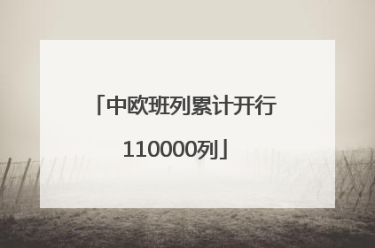 中欧班列累计开行110000列
