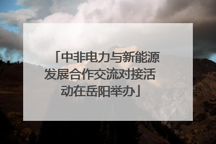 中非电力与新能源发展合作交流对接活动在岳阳举办