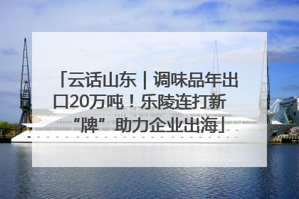 云话山东｜调味品年出口20万吨！乐陵连打新“牌”助力企业出海