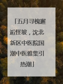 五月寻槐邂逅怪坡，沈北新区中医院国潮中医雅集引热潮