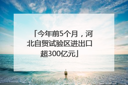 今年前5个月，河北自贸试验区进出口超300亿元