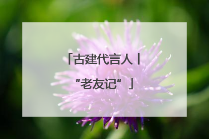 古建代言人丨“老友记”