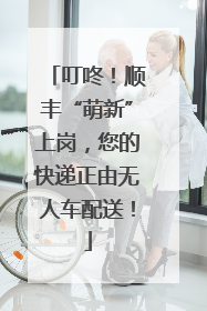 叮咚！顺丰“萌新”上岗，您的快递正由无人车配送！
