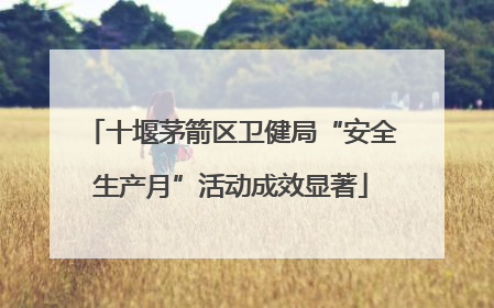 十堰茅箭区卫健局“安全生产月”活动成效显著