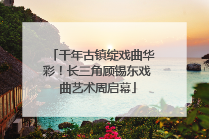 千年古镇绽戏曲华彩！长三角顾锡东戏曲艺术周启幕