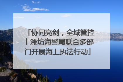 协同亮剑，全域管控丨潍坊海警局联合多部门开展海上执法行动