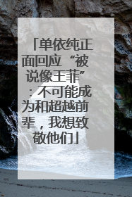 单依纯正面回应“被说像王菲”：不可能成为和超越前辈，我想致敬他们