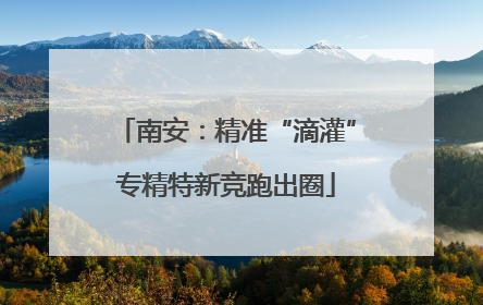南安：精准“滴灌”专精特新竞跑出圈