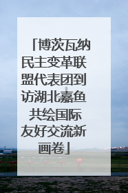 博茨瓦纳民主变革联盟代表团到访湖北嘉鱼 共绘国际友好交流新画卷