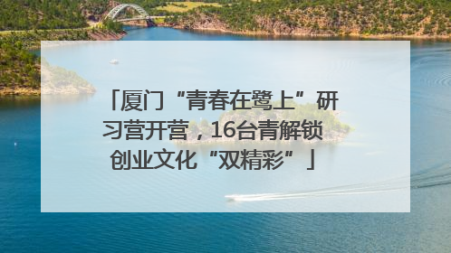 厦门“青春在鹭上”研习营开营，16台青解锁创业文化“双精彩”