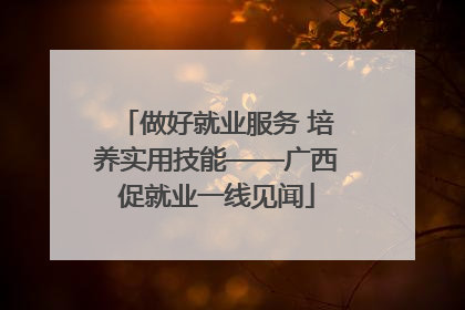 做好就业服务 培养实用技能——广西促就业一线见闻