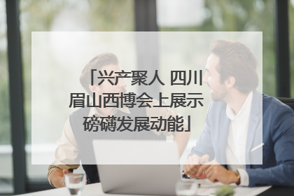 兴产聚人 四川眉山西博会上展示磅礴发展动能