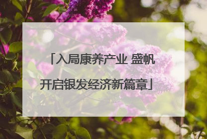 入局康养产业 盛帆开启银发经济新篇章