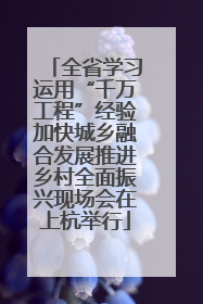 全省学习运用“千万工程”经验加快城乡融合发展推进乡村全面振兴现场会在上杭举行