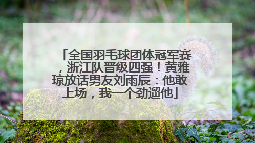 全国羽毛球团体冠军赛，浙江队晋级四强！黄雅琼放话男友刘雨辰：他敢上场，我一个劲遛他