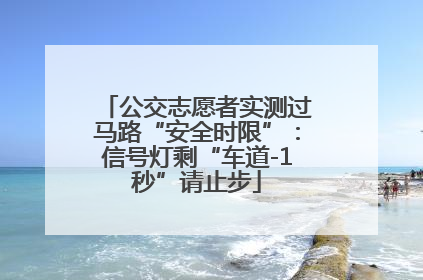 公交志愿者实测过马路“安全时限”：信号灯剩“车道-1秒”请止步