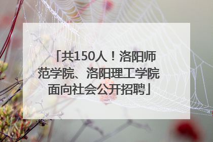 共150人！洛阳师范学院、洛阳理工学院面向社会公开招聘