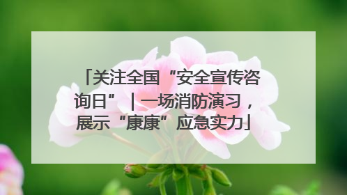 关注全国“安全宣传咨询日”｜一场消防演习，展示“康康”应急实力