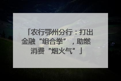 农行鄂州分行：打出金融“组合拳”，助燃消费“烟火气”