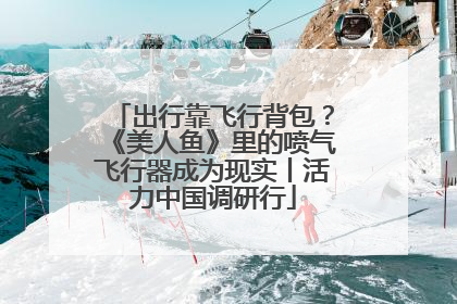 出行靠飞行背包？《美人鱼》里的喷气飞行器成为现实丨活力中国调研行