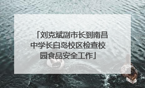 刘克斌副市长到南昌中学长白岛校区检查校园食品安全工作