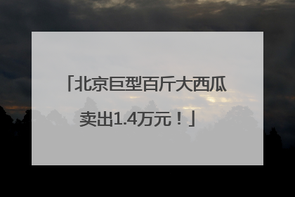 北京巨型百斤大西瓜卖出1.4万元！