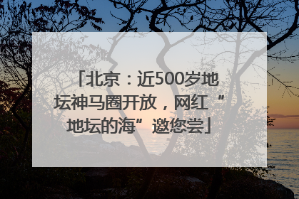 北京：近500岁地坛神马圈开放，网红“地坛的海”邀您尝