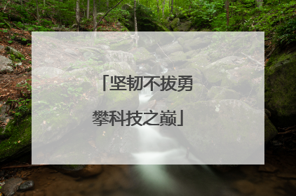 坚韧不拔勇攀科技之巅