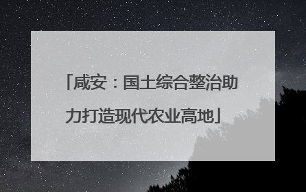咸安：国土综合整治助力打造现代农业高地