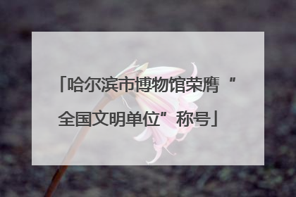 哈尔滨市博物馆荣膺“全国文明单位”称号